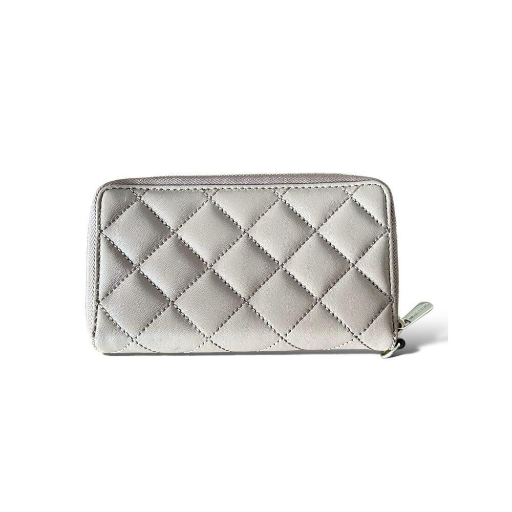 NWOT- Michael Kors Quilted Long Zip Around Wallet Mauve Phone Holder Case - Picture 2 of 6